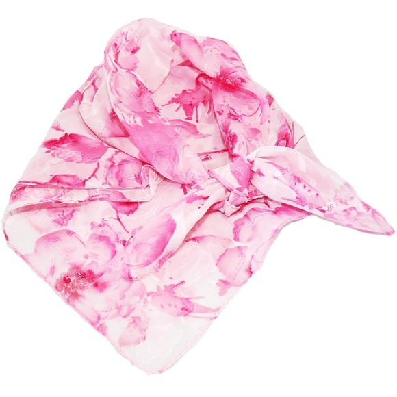 Pata Pink 100% Silk Scarf - Picture 1 of 3